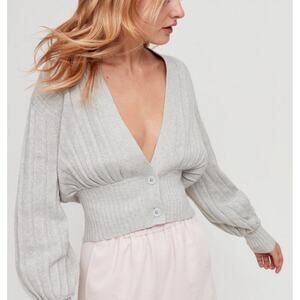 Aritzia Wilfred plunge front cardigan women's size XS